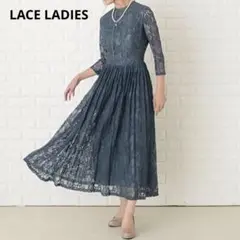 ✩新品✩ LACE LADIES ワンピースドレス レース Lサイズ グリーン