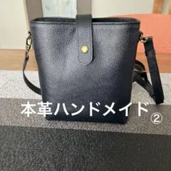 【フックかばん】ブラックの斜めがけショルダーバッグ　アンティークゴールド