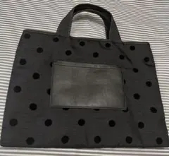 Tokyo Hyakka 東京百花　トートバッグ　ドット柄　ブラック