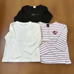 ☆110cm長袖Tシャツ3枚セット☆