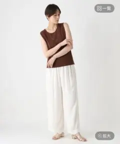 Elura コットンレースワイドパンツ