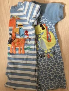 動物刺繍ロンパース 男の子　まとめ売り