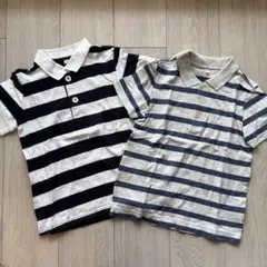 無印良品　ポロシャツ 2枚セット 黒白・グレーネイビー