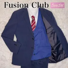 極美品✨ファッションクラブ　3ピース　スーツ　シャドーチェック　背抜き　94A6
