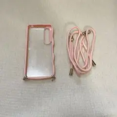 Xperia 10 VI ケース クリア ショルダー エクスペリア ピンク