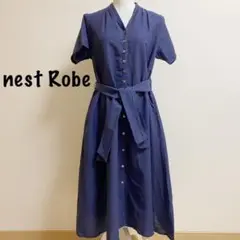 nest Robe ネストローブ 半袖 ワンピース ベルト付き 2way