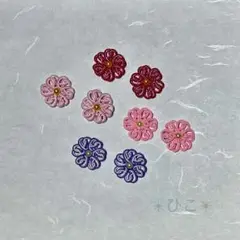 水引パーツ　秋桜　8個