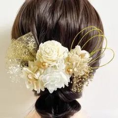 ドライフラワー① 髪飾り ヘッドパーツ 成人式 結婚式 前撮り卒業式 七五三