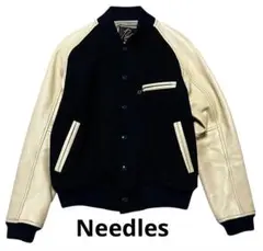 【レア】Needlesニードルス レザー　切替　スタジャン　ジャケット　ブルゾン 2025年最新】Needles メンズ スタジャンの人気アイテム - メルカリ