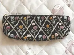 インド刺繍リボン ペンケース 筆箱 ペンポーチ チューリップ メガネケース