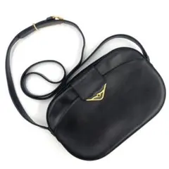 美品 カルティエ ショルダーバッグ サファイアライン ビジュ レザー 紺