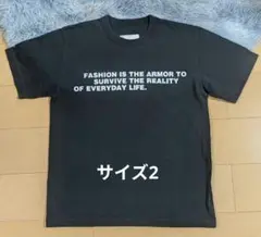 24aw sacai サカイ メッセージプリント Tシャツ ブラック サイズ2