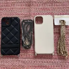 【美品】iPhone13/14 スマホケース ショルダーストラップ 2コセット