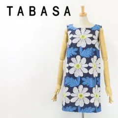 B6627■TABASA タバサ フラワー ノースリーブ ワンピース 32