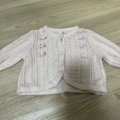 KUMIKYOKU ピンク カーディガン　サイズ90