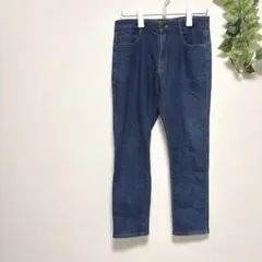 リアルスタンダード　ストレートデニム ダークブルー ポケット付き