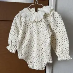 在庫処分の為値下げ中【新品未使用】フリル付き花柄ロンパース