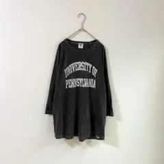3366【PENN】カレッジロゴプリントTシャツ　オーバーサイズ　ゆるだぼ