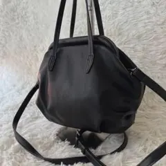 ESPERARZA エスペランサ 2WAY がま口ショルダーバッグ　黒