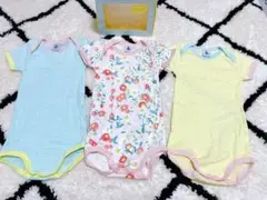 プチバトー　ミラレ半袖ボディ３枚組　18m