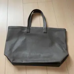美品マーガレットハウエル　レザー　トートバッグ　大容量　グレー　A4