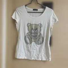 YI & KE クマストーンデザイン Tシャツ Lサイズ