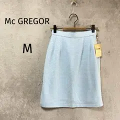 McGREGOR/ボーダータイトスカート/M/ウエストゴム ライトブルー