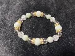 翡翠と水晶のブレスレット