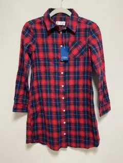 107 新品 CLASSIC クラシック　140 ワンピース　赤　チェック