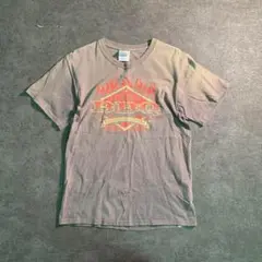 【ヴィンテージ】BBQ プリントTシャツ　半袖　グレー　古着 used SM11