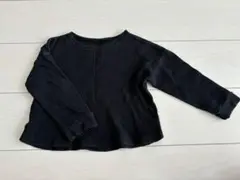 GU 黒長袖カットソー 100