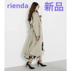 リエンダ バックプリーツウールMIX トレンチコート