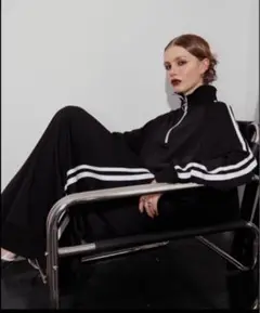 WONEM ハイネックトラックラインワンピース
