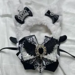 ぬいぐるみ服 10cm にじぱぺ ぬい服 ねこ 着ぐるみ 黒 白 にじぱぺっと