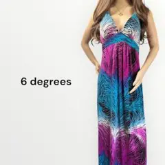美品 6 degrees インポート ロングワンピース リゾート ボタニカル