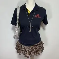 y2k ポロシャツ　adidas 海外 グランジ マクブリング　テック