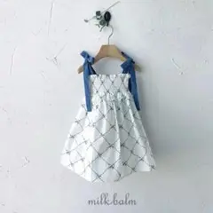 milkbalm ミルクバーム ワンピース blue ribbon M 新品