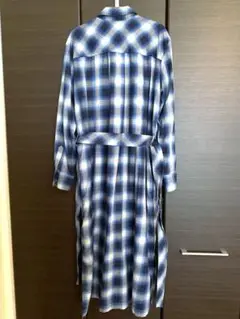 TOMMY HILFIGER チェック柄 ロングシャツワンピース