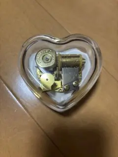 ハート型クリスタルオルゴール 日本製