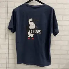 値下げ チャムス CHUMS ロゴ 刺繍 マーク ブービー ロゴ Tシャツ L