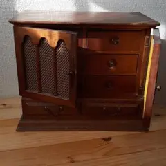 アンティーク木引だしジュエリーボックス