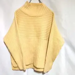 ROPE PICNIC クリーム色リブ編みハイネックセーター 38