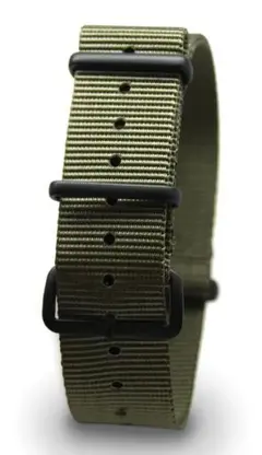 CWC NATOストラップ 20mm 新品未使用 グリーンxマットブラックPVD