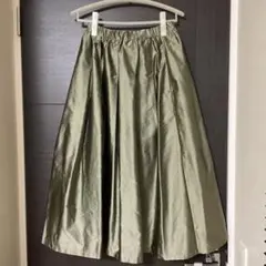 IENA AIDAタフタギャザースカート カーキA 36