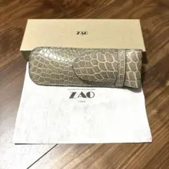 【alexander】ZAO ザオ クロコダイル ペンケース(グレージュ) 藤本さきこ クロコダイルペンケース【ベージュ×ピンク】: その他