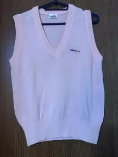 ellesse ピンク Vネック ニットベスト