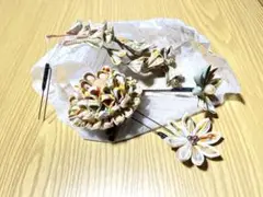 つまみ細工の髪飾り