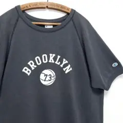 60s 復刻 チャンピオン ランタグ フロッキー スミクロ 半袖スウェット L
