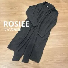 ROSIEE ロングニットカーディガン グレー