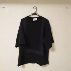 STUDIOUSダブルクロス切替プルオーバー/3/ポリエステル/BLK